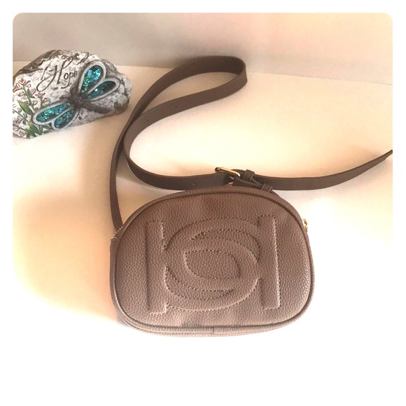 bebe Handbags - Gifted - BEBE TAUPE BELT PURSE